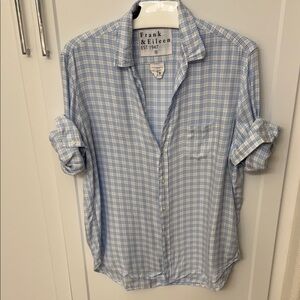 Frank & Eileen Light Blue Plaid Women’s Shirt